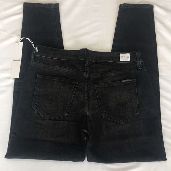 Hudson Natalie Midrise Super Skinny Ankle Jeans in Cora/ Washed Black - Picture 4 of 12